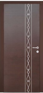 ΚΠ320 Θωρακισμένη Πόρτα Wenge με πατίνα INOX