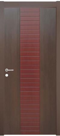 ΚΠ408 Ανιγκρέ φυσικό με σκάλισμα ορθογώνιων παραλληλογράμμων στο κέντρο της επένδυσης και διχρωμία wenge με μπορντό.