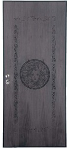 EX705 Δρυς φυσικό σε χρώμα τιτανίου, με ακρυλικό βερνίκι και σκάλισμα μορφής από την αρχαία Ελλάδα