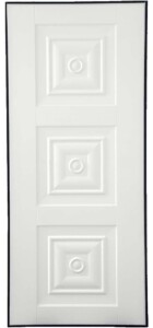 EX714 MDF υψηλής πυκνότητας, βαμμένο σε λευκή λάκα σατινέ, με σχέδιο τρισδιάστατου σκαλίσματος.