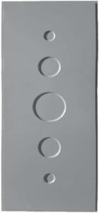 EX721 MDF υψηλής πυκνότητας, βαμμένο με λάκα ral, με σχέδιο 5 ανισομεγέθη κουρμπαριστών κύκλων.