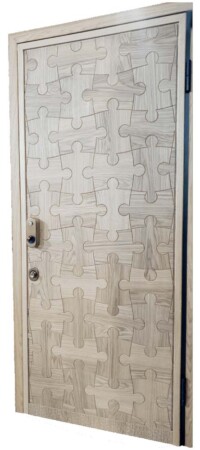 EX740 Δρυς φυσικό με σχέδιο Puzzle υψηλής αισθητικής.