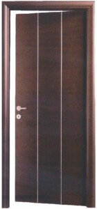 KP105 laminate wenge με 2 κάθετες inox γραμμές.