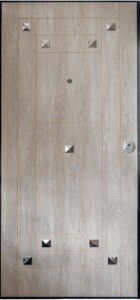 KP127 laminate decape γκρι με παντογραφικό σχέδιο και 3D μεταλλικά ρομβάκια σε inox χρώμα.