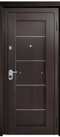 ΚΠ522 Χειροποίητο σχέδιο σε χρώμα wenge με 4 οριζόντιες inox γραμμές