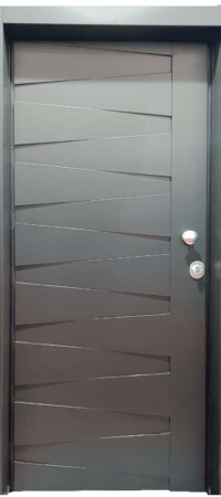 ΚΠ526 Θωρακισμένη Πόρτα Χειροποίητη Λάκα Γκρι