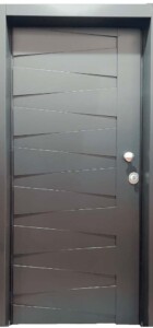 ΚΠ526 Θωρακισμένη Πόρτα Χειροποίητη Λάκα Γκρι