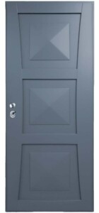 ΚΠ529 Θωρακισμένη Πόρτα Χειροποίητη από Λάκα RAL με σχέδιο με 3 πυραμίδες